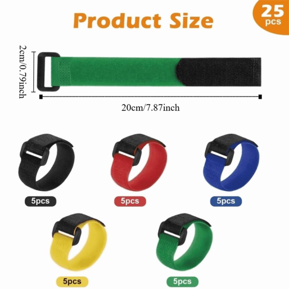 25 KUSŮ 200*2mm Pásky na rybářské pruty Elastické pásky na rybářské pruty Organizace rybářských prutů