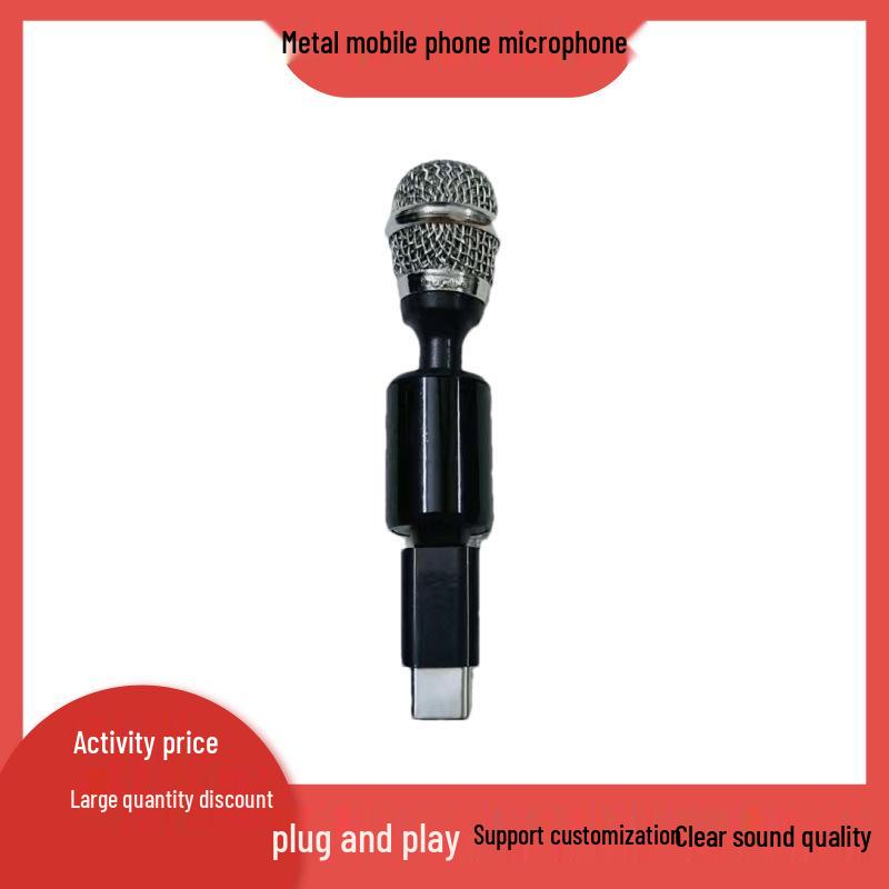 

Portable Wireless Metal Mini Microphone with Noise Cancellation for Outdoor Live Streaming and Direct Plug-in Recording. TYPE-C (Analog)