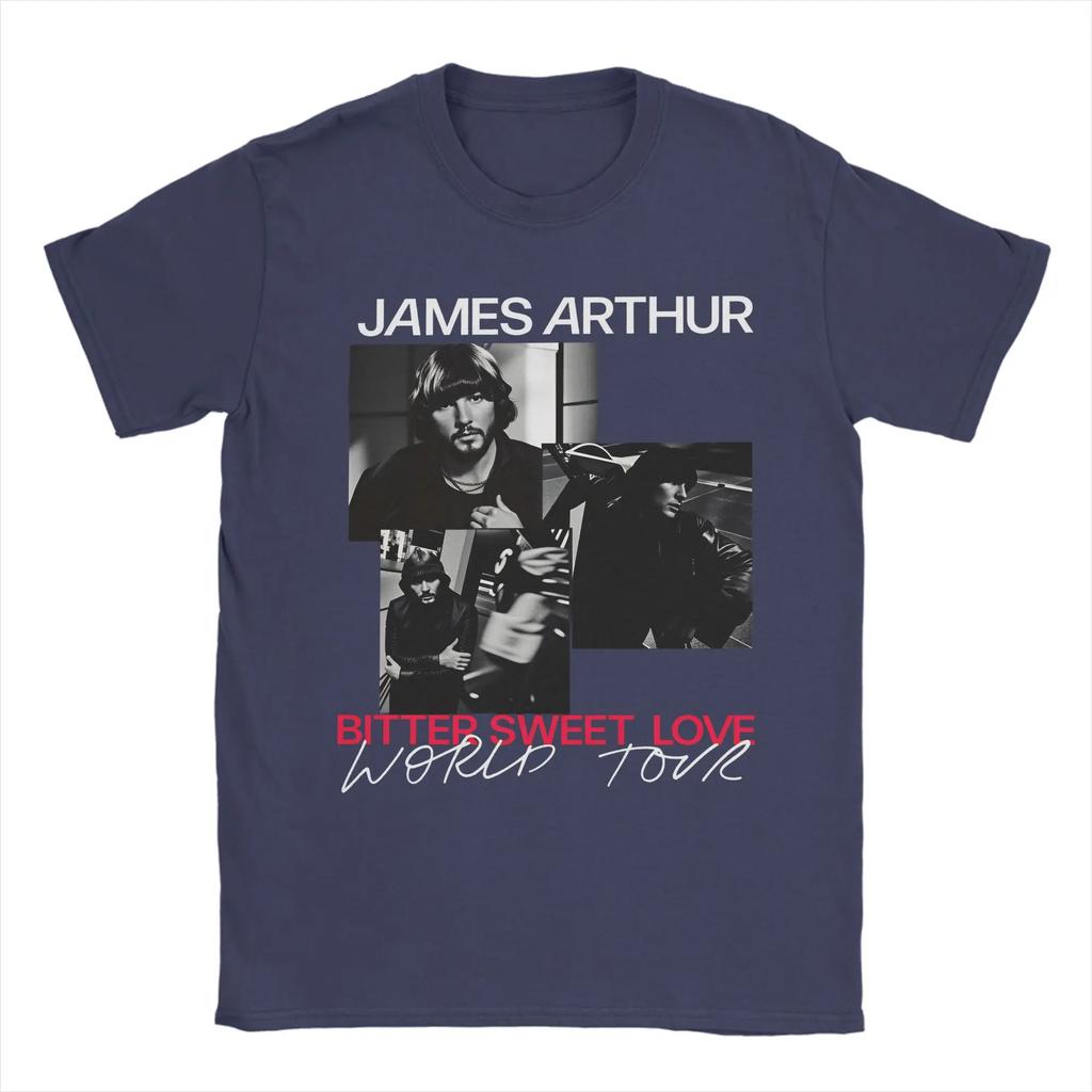 Summer James Arthur World Tour Trending T Shirts 100 Cotton Tee Shirt for Unisex Women Y2K Retro Big Size Short Sleeve Clothing