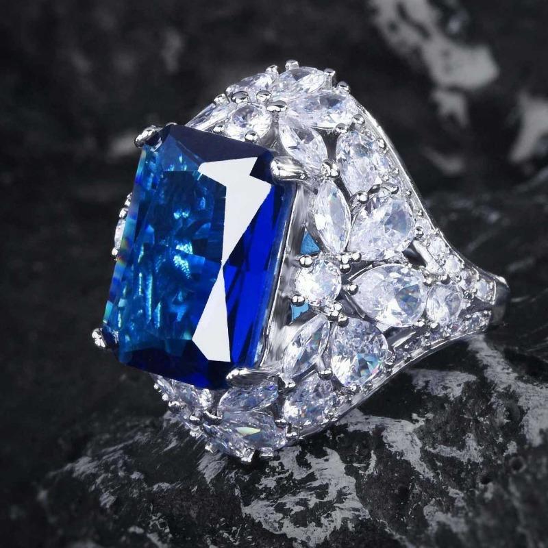 Sace Gems Klasický zirkonový prsten ze slitiny mědi Náhrdelník Soupravy šperků Dárky na svatbu