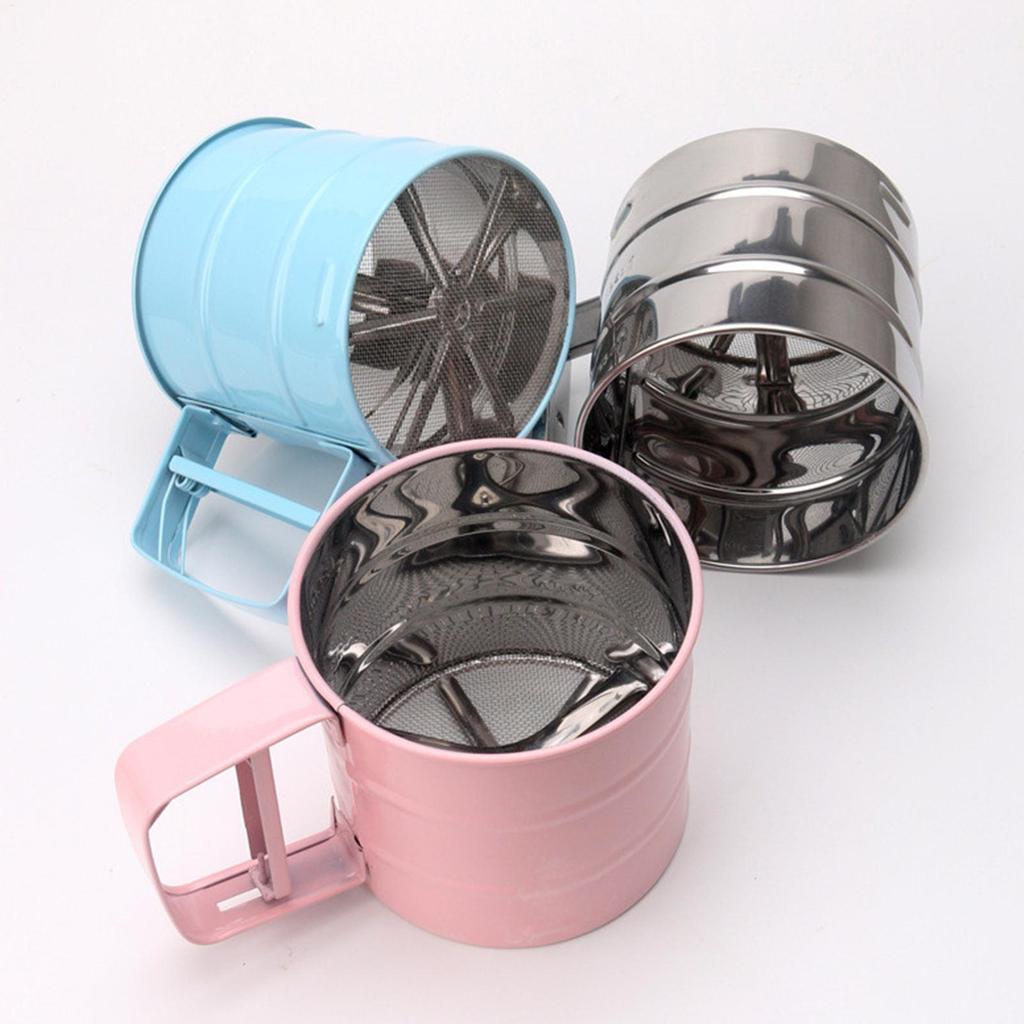 Stainless Steel Flour Sifter Powder Sifters Manual Shaker Sieve Cup Fine Mesh Baking Powder Sifter For Baking And Sieving