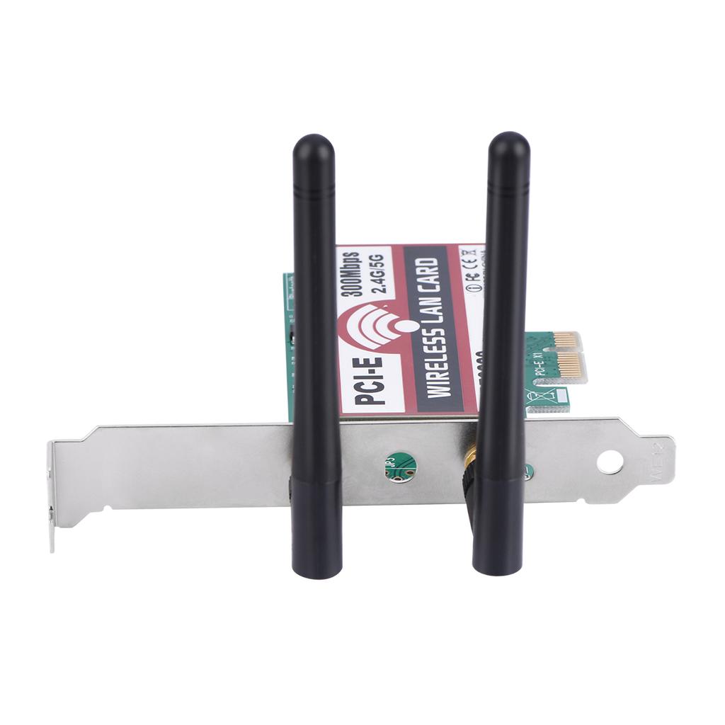 2.4G 5G 300Mbps PCI‑e Dual Band AP Wireless WiFi WLAN Adapter For Laptop