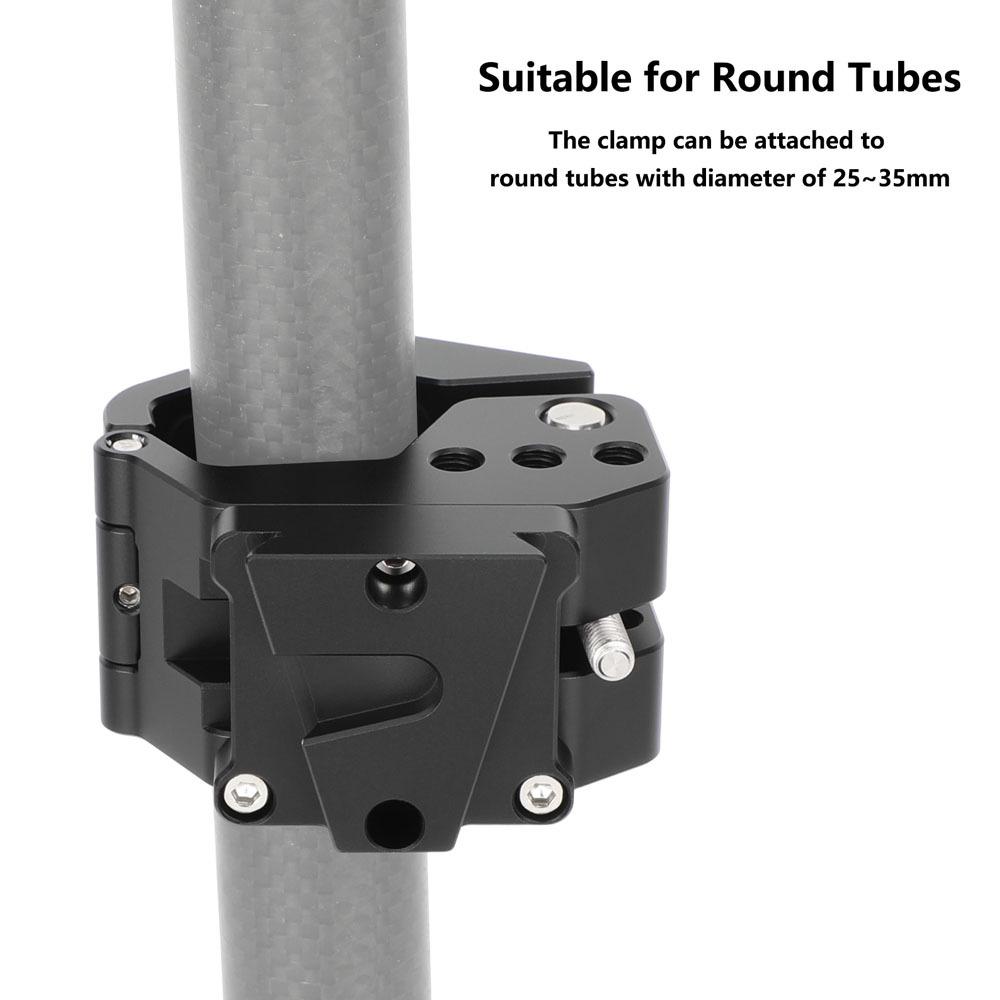 HDRIG 25-35mm Heavy Duty Rod Clamp Adapter with V-Mount Quick Release Plate 3841 25-35mm Tube Compatibility