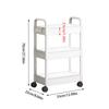 Utility Cart Storage Shelf Multi-Layer Trolley Rack with Wheels Floor Standing Snack Book Racks Movable Storage Organizer