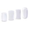 Pure White Oval Ceramic Towel & Soap Dish