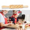 Christmas-themed Wooden Structured Engraved Rolling Pin for Gingerbread Cookies
