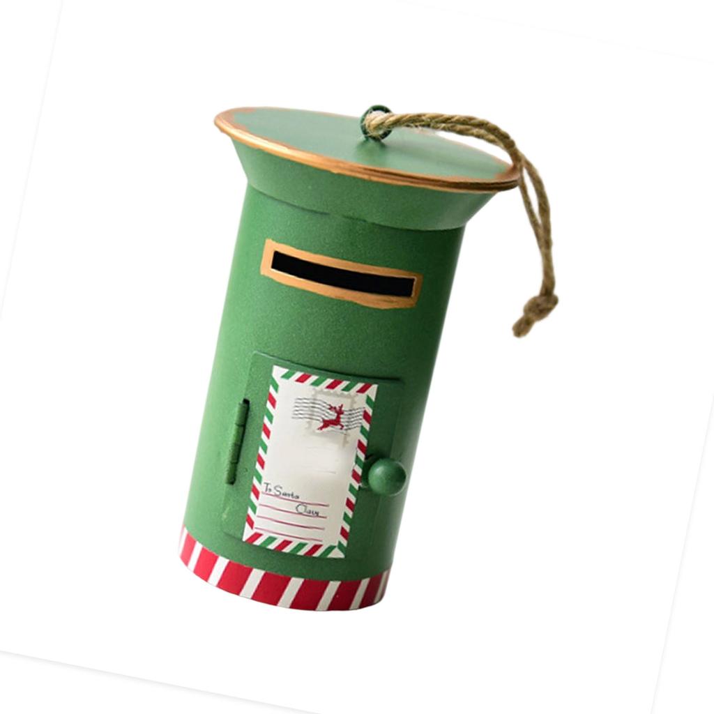 Christmas Tree Mailbox Hanging Decoration Iron Mailbox Hanging Ornament For Front Door Mantels Porch Yard Window Display