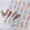 TENSOR TS-3911 Self-Adhesive Frosted Nail Stickers with Embossed Pattern Shu Brocade