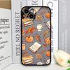 Cartoon Autumn Maple Leaf Pumpkin Coffee Phone Case for Samsung Galaxy S25 Ultra S24 Fe S23 S22 Plus S21FE Shockproof Soft Cover