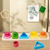 Montessori Wood Toys for Kids Wooden Sorting Stacking Toys for Baby Toddlers Educational Shape Color Sorter Preschool Kids Gifts