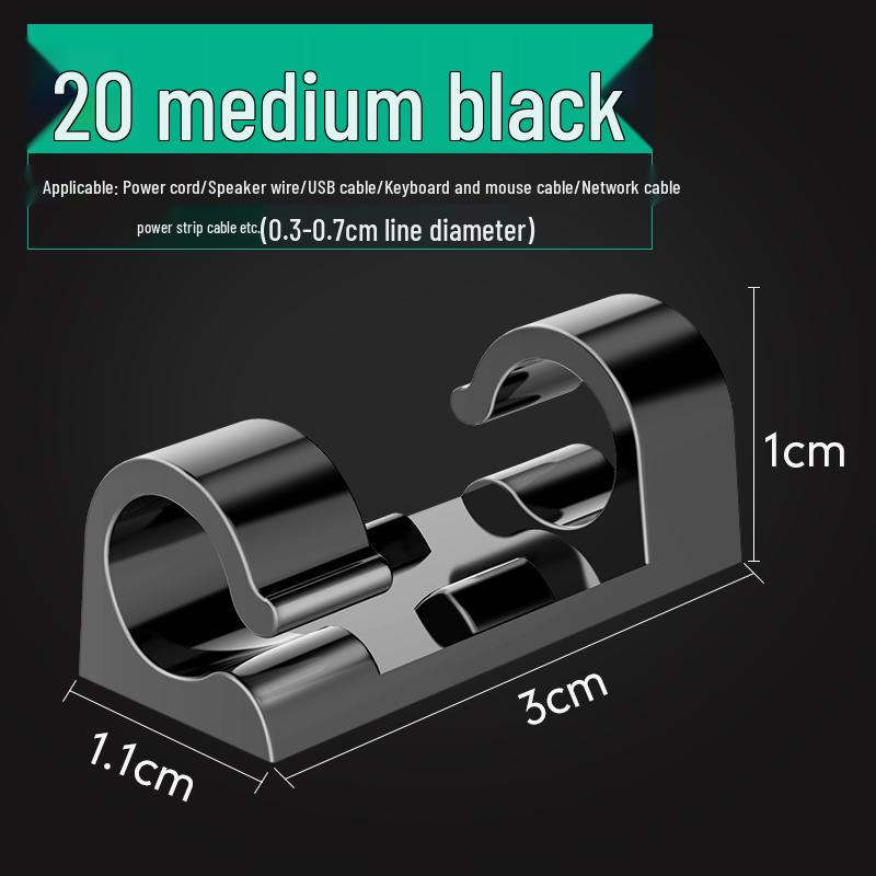 

Self-Adhesive Network Cable Organizer Clip - Nail-Free, Seamless Wire Routing and Storage Solution