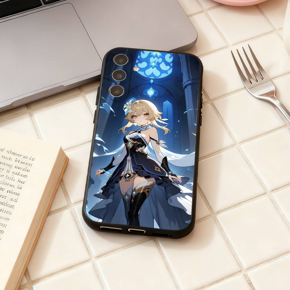 G-Genshin Lumine Impact phone Case For Samsung Galaxy A73,A72,A71,A70,A53,A52,A51,Others Soft Black Shell