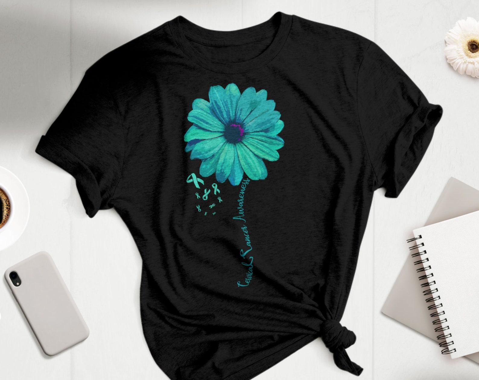 Cervical Cancer | Awareness Shirt | Cancer Support Shirt | Family Cancer Support | Cancer Awareness | Cancer Ribbon M