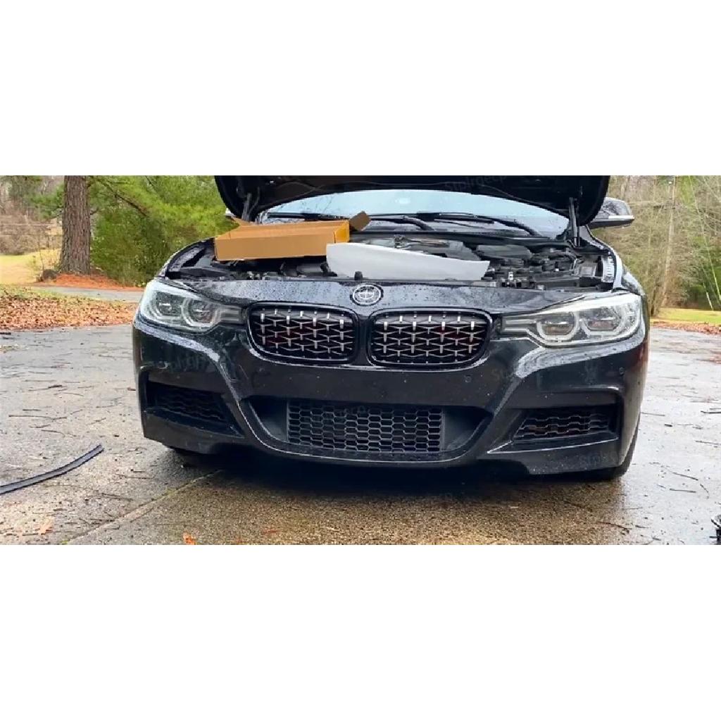 Griglia a Reni Anteriore Diamond Double Slat Racing Sport per BMW Serie 3 F30 F31 F35 2011-19 Accessori Auto