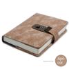 PU Leather Cover Password Lock Notebook Simple Atmosphere A5 Notebook Diary Book with Lock  Office