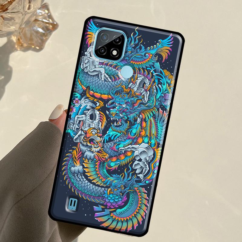 Fashion Chinese Dragon For Realme GT 7 Pro GT 6T 6 5 C67 C61 C55 C53 C51 C21Y C25S C75 10 11 12 13 14 Pro Plus Case