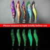 39g Weight Wooden Fishing Lure 13.4cm Length Shrimp Squid Lure Glow Fishing Lure  Saltwater Fishing