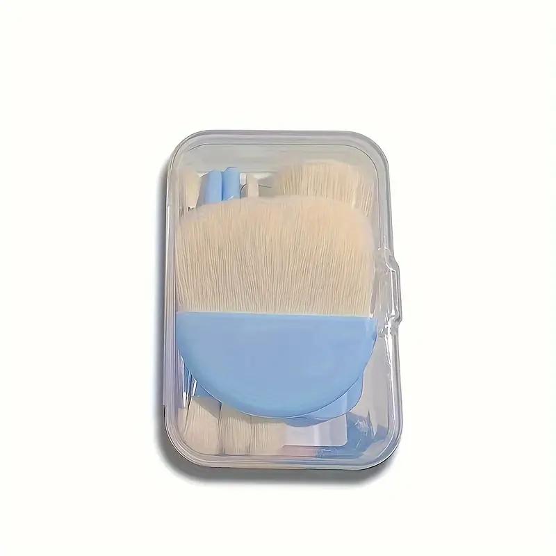 

Набор из 6 дорожных кистей для макияжа, портативные кисти для начинающих, мини-кисть для рассыпчатой пудры, контурная кисть, кисть для консилера, кисть для точечной растушевки 6PCS синий