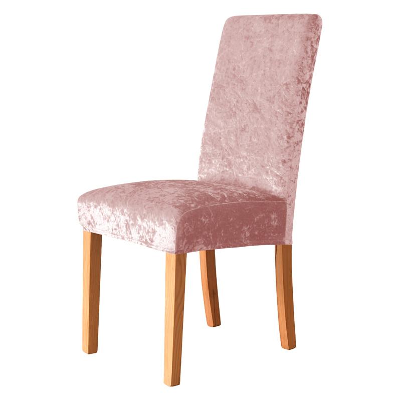 Solid Color Velvet Shiny Fabric Cheap Chair Covers Universal Size Stretch Chair Covers Seat Case Slipcovers For Dining Room