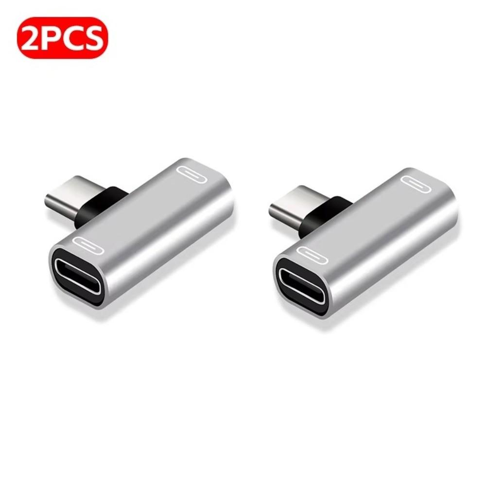 2Pcs Type C Male To Dual Type C Female Splitter Converter Data Transfer Adapter Phone Accessories