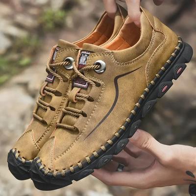 Heren Laarzen Stiksels Laag Uitgesneden Mode Outdoor Casual Schoenen Slijtvast Antislip Bergbeklimmen Trendy Schoenen Comfortabel 024