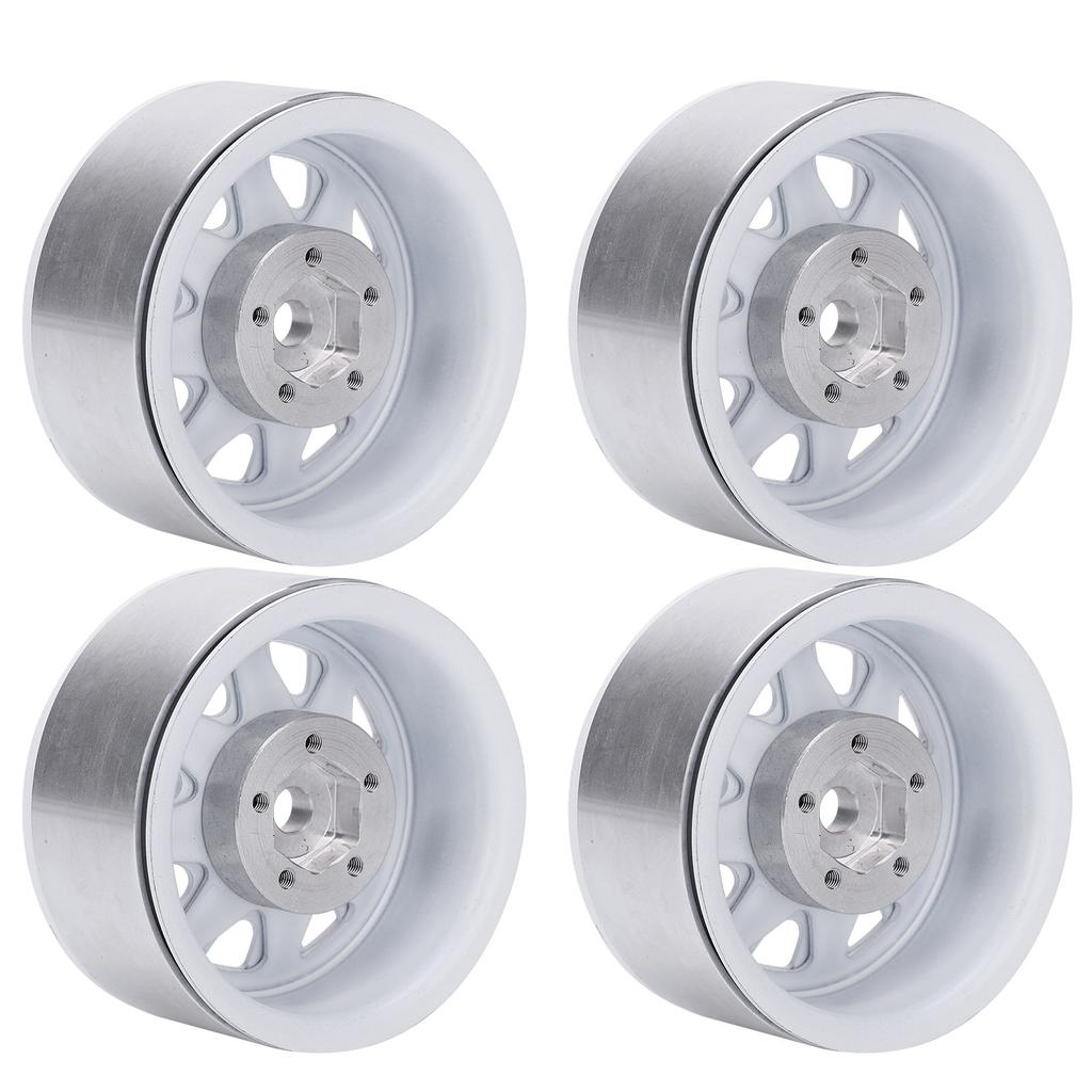4pcs 1.9'' Aluminium Alloy Wheel Rims Hubs for 1/10 RC Crawler for   SCX10  (White )