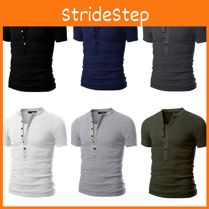 Comfortable Fashion Men's Slim Fit V Neck T-shirt Muscle Tee Casual Tops For Every Occasion