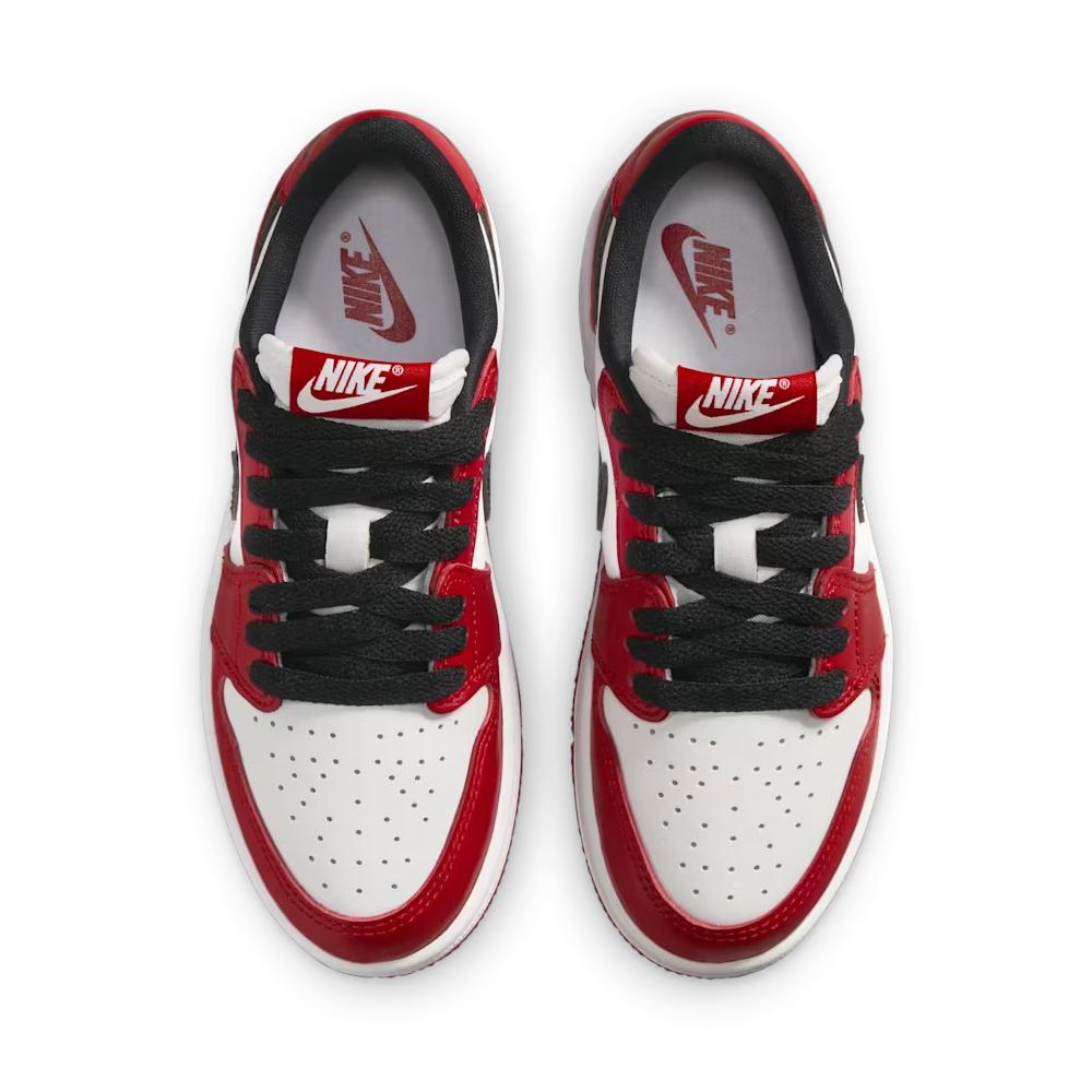 Air Jordan 1 Retro Low OG PS Chicago 2025 Kids Sneakers Red Varsity-Red Black HQ6996-600