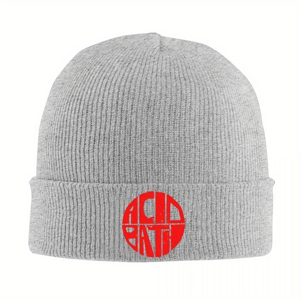 Rock Band The Acid Bath LOGO Bonnet Hats Knitted Hat Adult Unisex Casual Warm Beanie Hats Winter Hippie Printed Cap