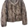New high-end women's clothing imported small foreign hair round neck fur celebrity high sense versatile short coat women