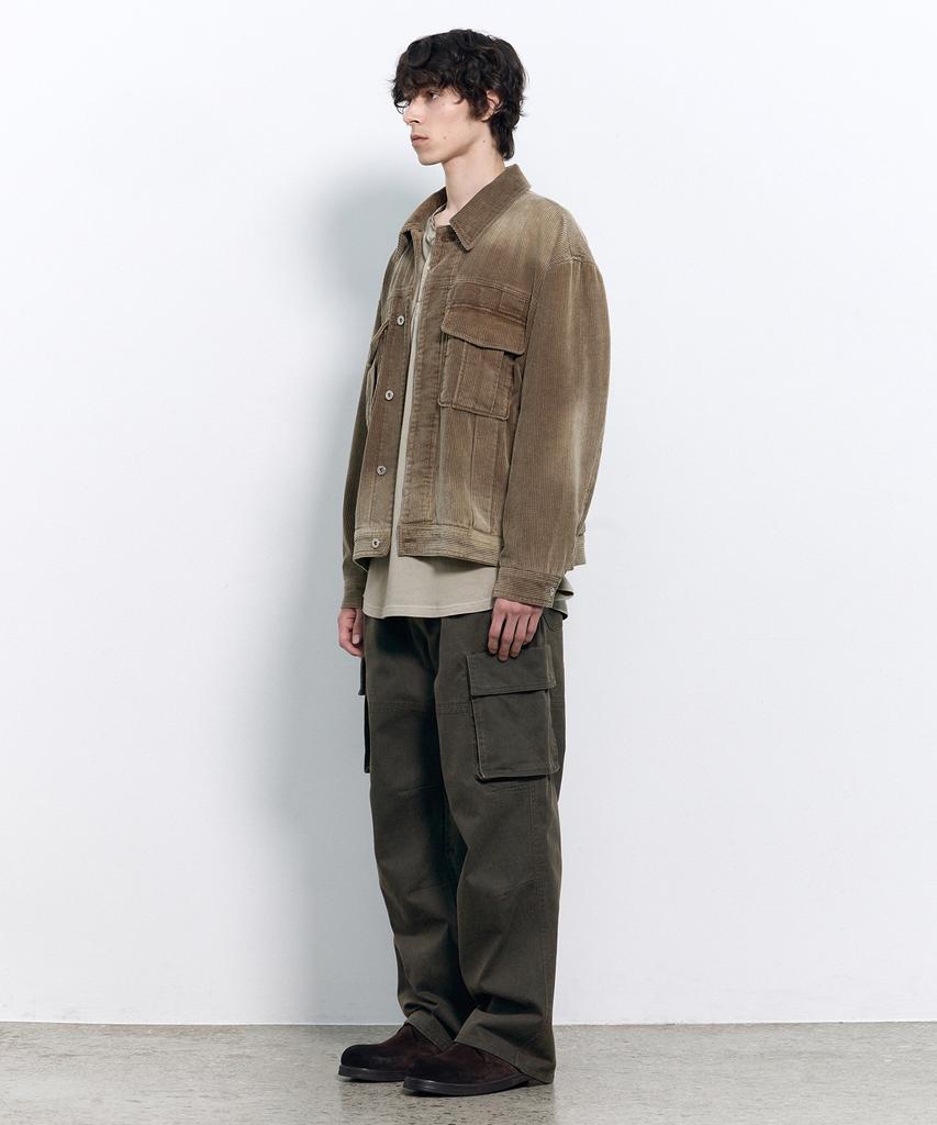 Insilence Brushed Corduroy Jacket Faded Brown