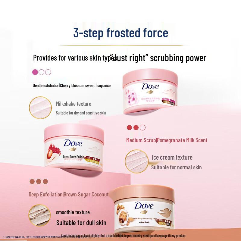Dove Gentle Exfoliating Body Scrub Twin Pack (Pomegranate Seed & Shea Butter)