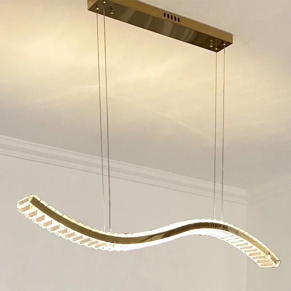 Candelabru restaurant de lux nordic bucătărie LED lumini pandantiv cristal iluminat decorare casă lampă pandantiv de plafon modernă