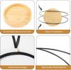 Creative Round Hanging Basket & Flower Wreath Pot - Aerial Wood Plant Stand Ornament