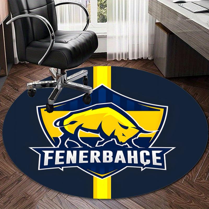 Personalized Fenerbahçe Spor Kulübü Round Chair Office Rug - Perfect for Mat, Office Chair & More - Ideal Gift for Birthdays and Holidays