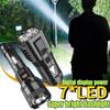 2024 New 7*LED Super Bright Flashlight Rechargeable Built-in Torch Tactical Lantern Outdoor Work Light Camping Fishing Light