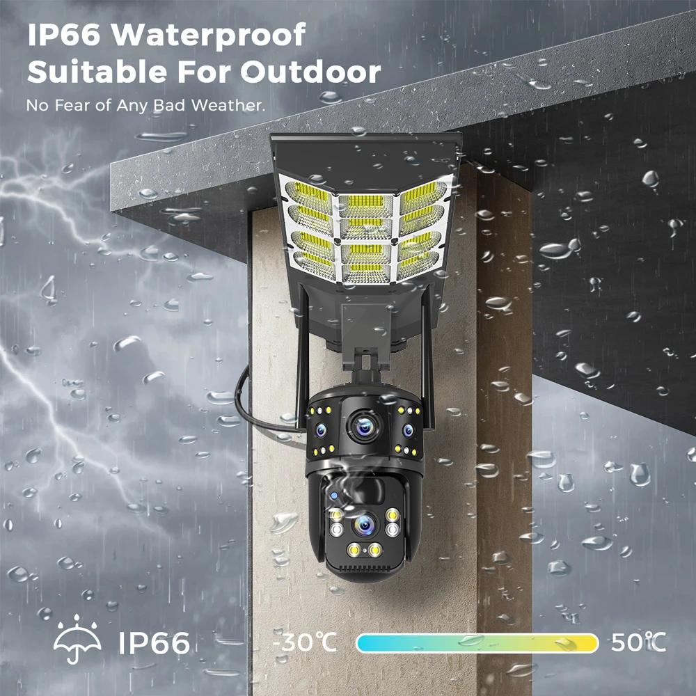 2-in-1 Solar-Straßenleuchte, Drei-Bildschirm-Außenüberwachungskamera, Mehrzweck-Beleuchtungsüberwachung