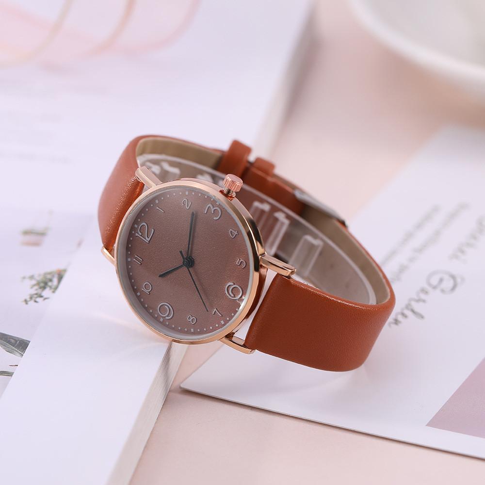 Khorasan Fashion Womens Quartz Watch With Leather Strap For Casual And Office Use