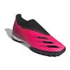adidas X Ghosted .3 Schnürlose Turfschuhe Bequeme Schlupf-TF (Gummistollen) Strapazierfähige Fußballschuhe Unisex-Schuhwerk Magenta FW6972
