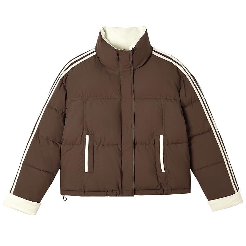 Thickened padded jacket winter new small stand-up collar bread padded jacket women's foreign style loose short padded jacket