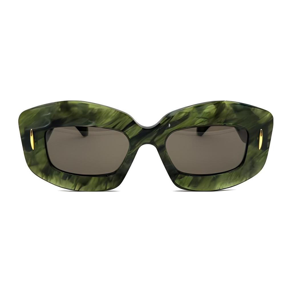 Loewe Logo Acetate Irregular Frame Sunglasses Women sunglasses Green LW40114I96E