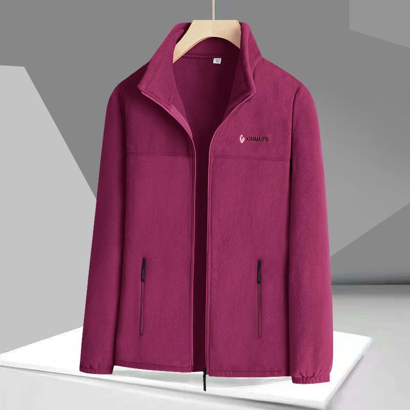 Women s Polar Fleece Zipper Cardigan Jacket Embroidered Letters Warm Double-sided Plush Sweatershirt Thick Warm Coats Sportshirt XXXXXL 2419₽