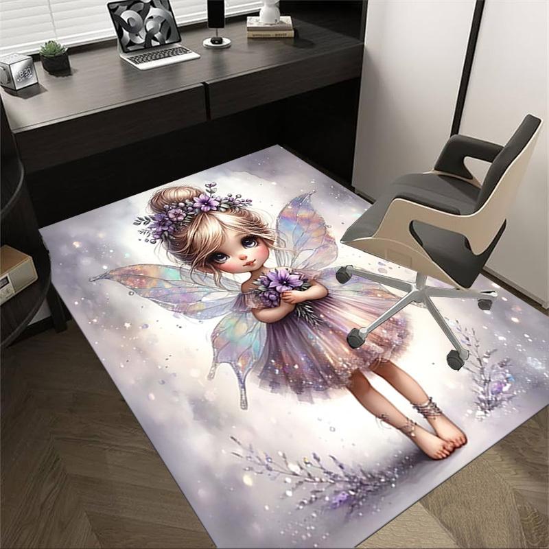 

1PC fairy flowers Extra Large Non-Slip Floor carpet, Office, family, bedroom, Studio - Large Area Rug Indoor Rugs, Vibrant Colors-A266 60cm by 90cm