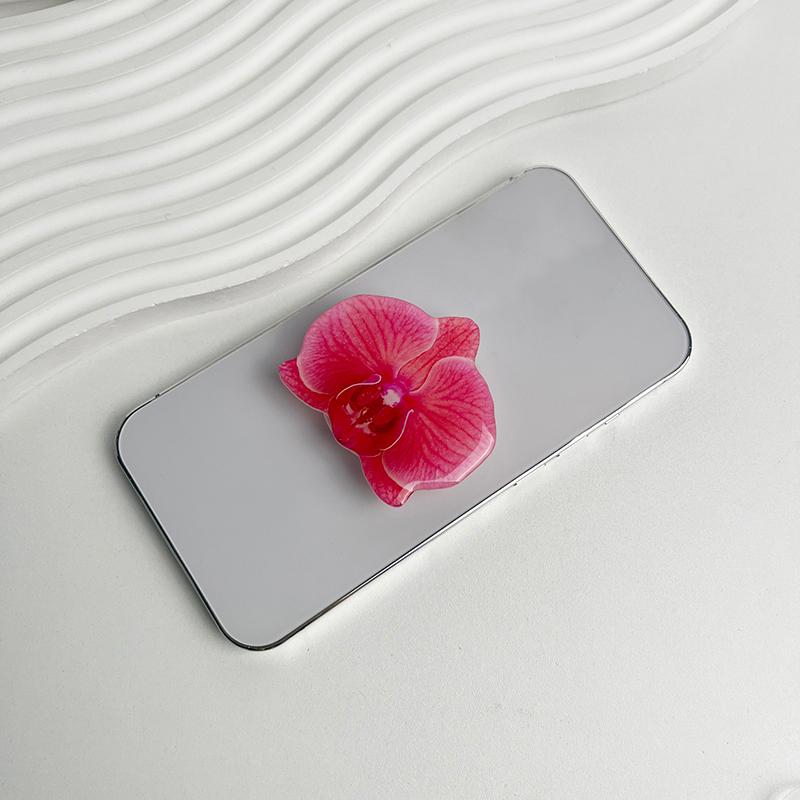 Orchid Acrylic Socket Grip Flower Phone Holder Socket Folding Phone Grip Phone Support Hot Talent Recommendation For IPhone 16