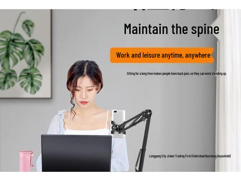 Portable Foldable Laptop Stand & Desk Riser for Office, Desktop, or Streaming