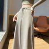 Women's High-Waisted Wide-Leg Suit Pants, Spring/Autumn 2026, Slimming for Pear Shapes, Draped Floor-Length Trousers
