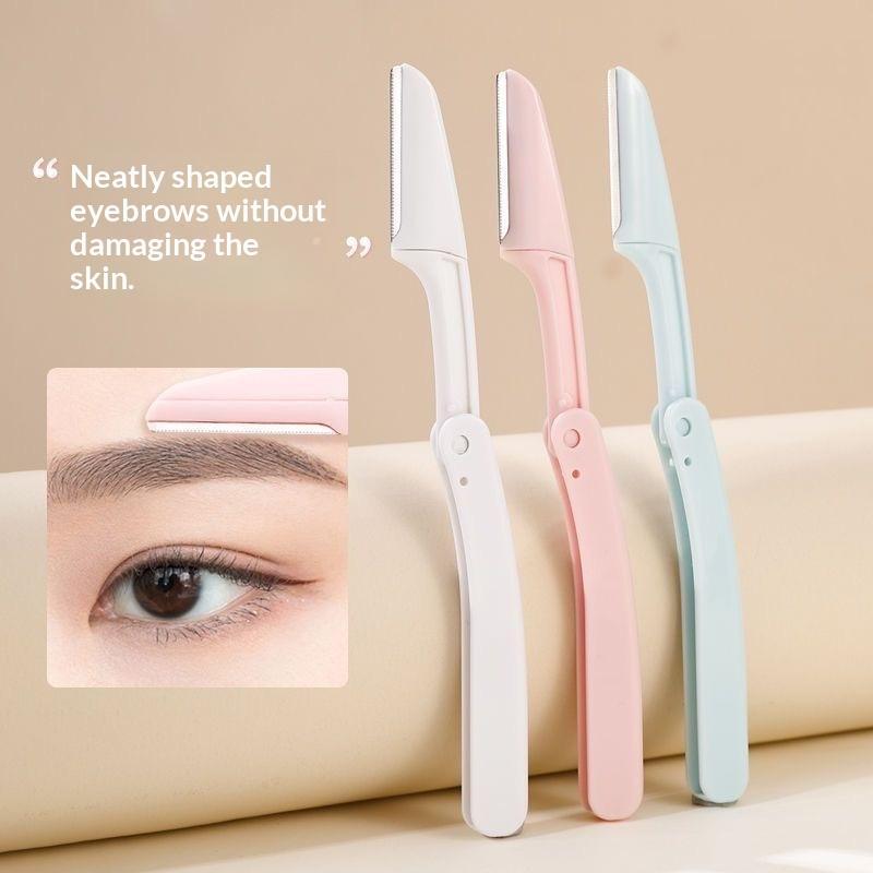 3Pcs Safe Folding Ladies Face Shaver Eyebrow Trimmer Blade Anti-Scratch Razor Makeup Tools Eyebrow Trimmer Face Razor 3Pcs