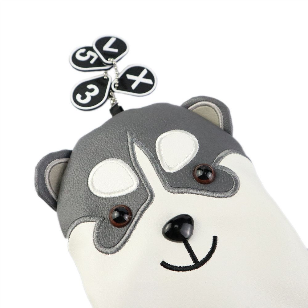 For Hybrid Club Head Protector Husky Design Golf Putter Cover Wood Head Covers Golf Club Headcover