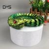 3D-gedruckte Schlangenfigur, bewegliche Gelenke, Schlangenfigur, artikuliertes Tiermodell, Spielzeug, Home-Office, Bücherregal, Desktop-Dekoration, Ornament