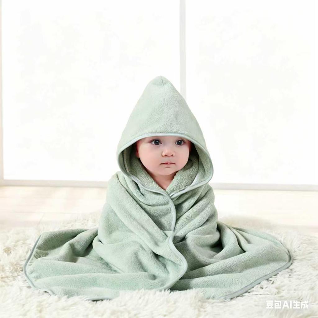 Cartoon Children's Cape Bath Towel Embroidered Coral Fleece Large Mother and Baby Bag Quilt Soft Absorbent Hooded Bathrobe Full Body